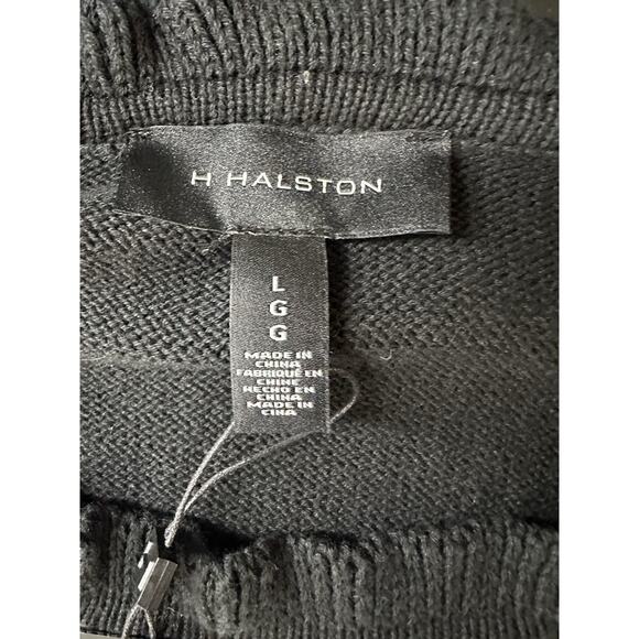 NEW H By Halston Large Women Black Diamond Combo Sweater Pullover 40-23 - Picture 5 of 9